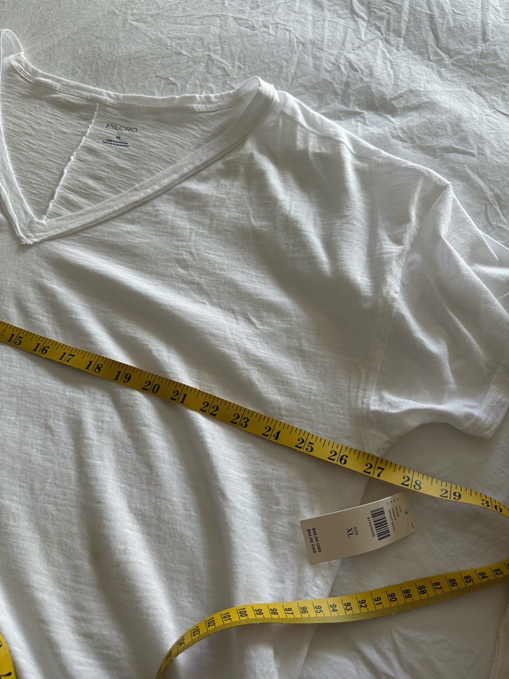 Pilcro white V-Neck Tee NWT relaxed fit, size XL - Picture 8 of 10